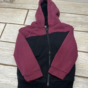 Kids Maroon and Black Hoodie